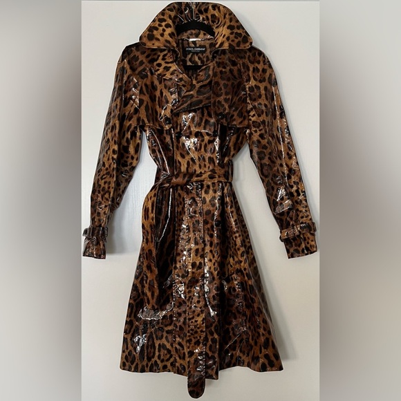 DOLCE & GABBANA Leopard Trench TRENCH COAT - Picture 1 of 12